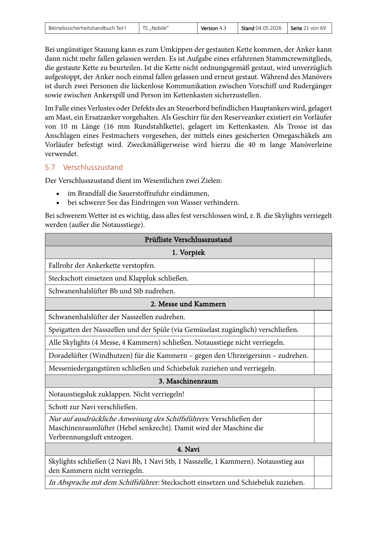 Teil I des Betriebssicherheitshandbuchs, Seite 21