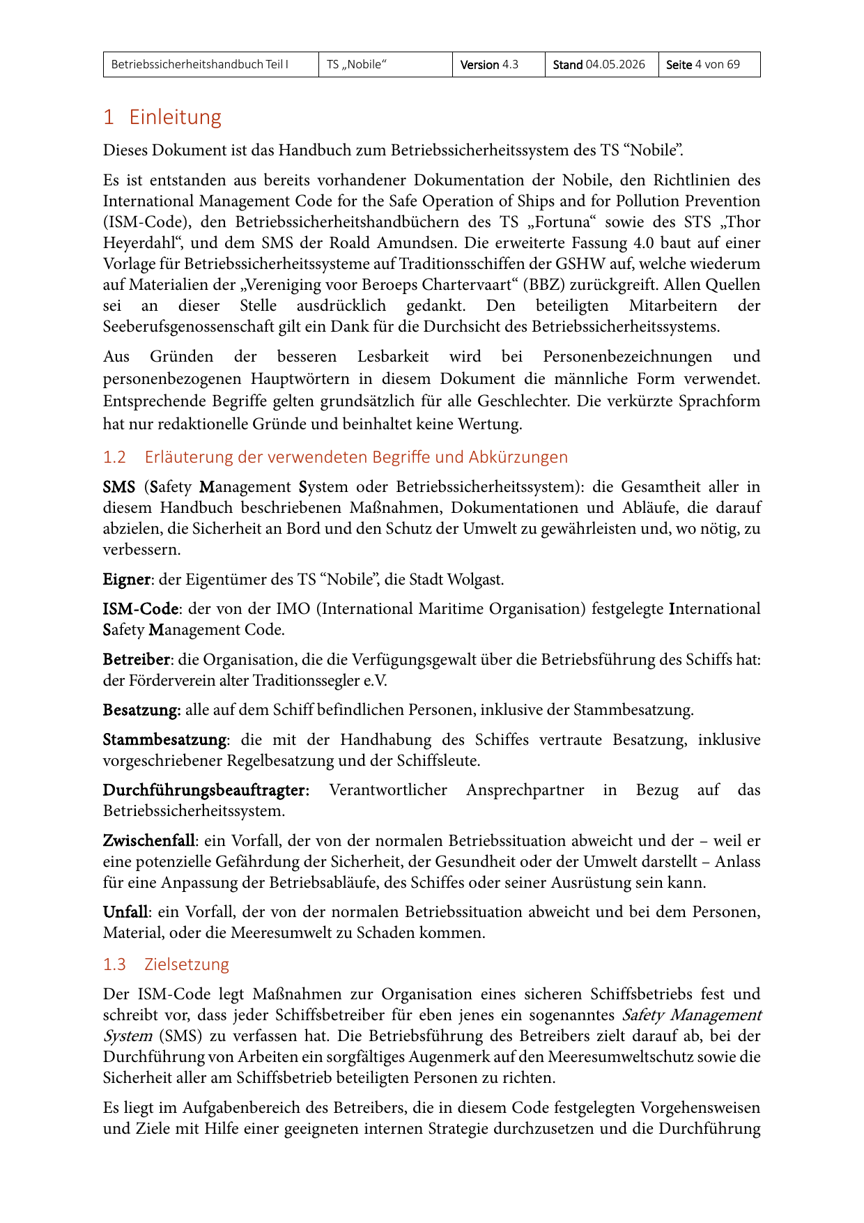 Teil I des Betriebssicherheitshandbuchs, Seite 4