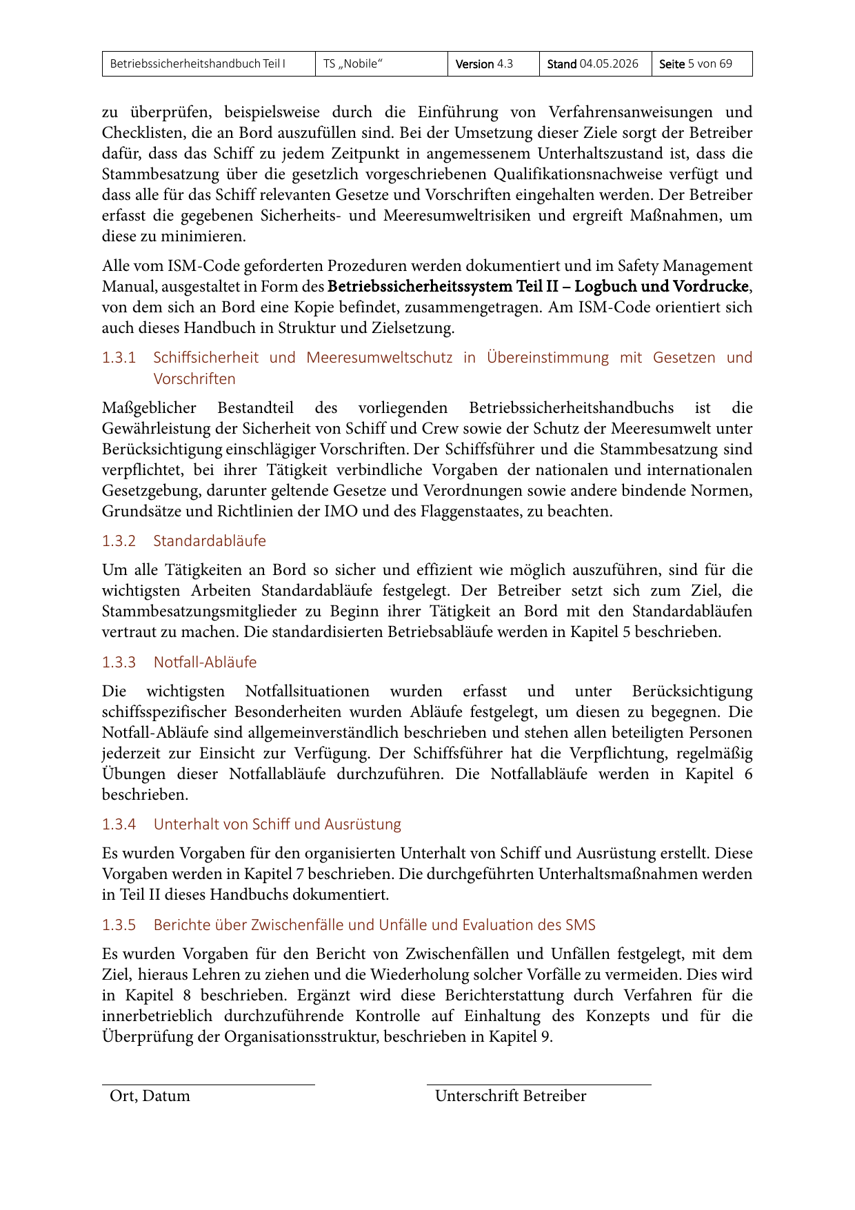 Teil I des Betriebssicherheitshandbuchs, Seite 5