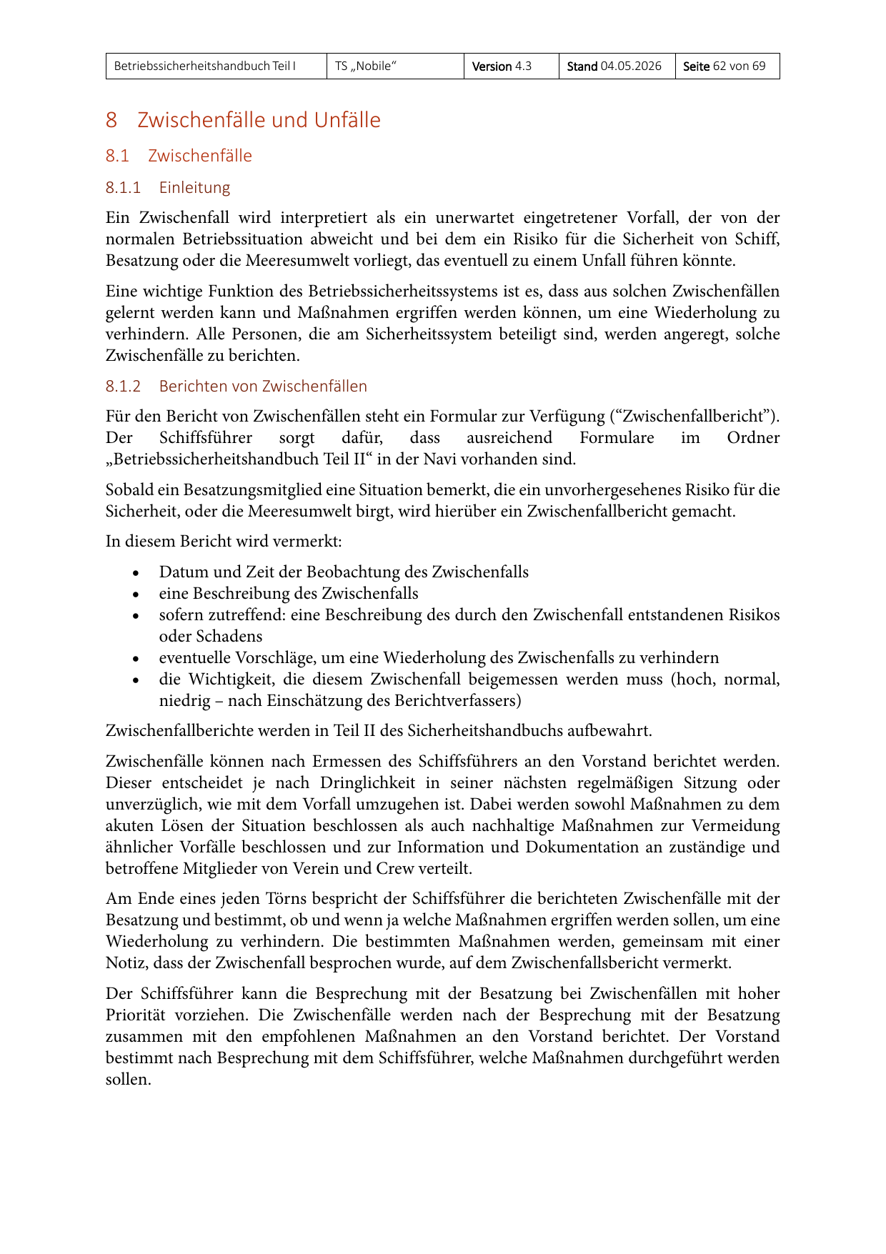 Teil I des Betriebssicherheitshandbuchs, Seite 62