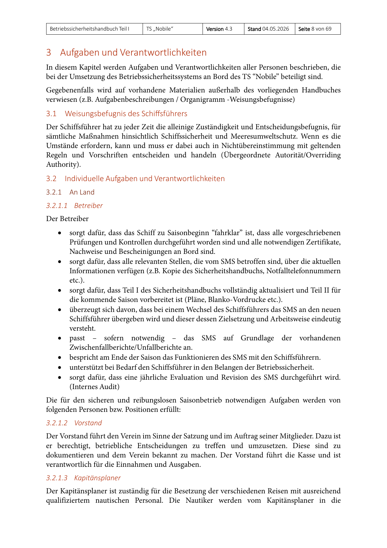 Teil I des Betriebssicherheitshandbuchs, Seite 8