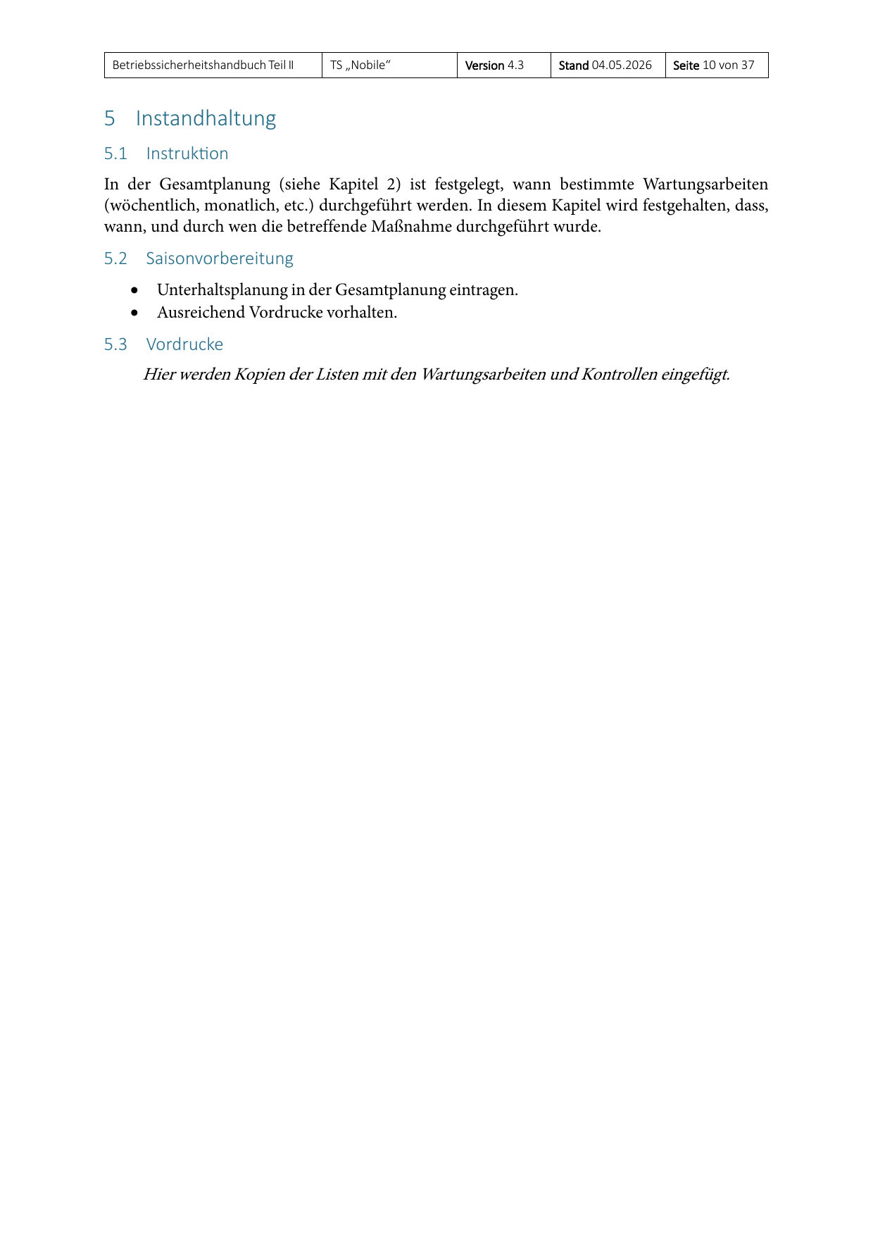 Teil II des Betriebssicherheitshandbuchs, Seite 10