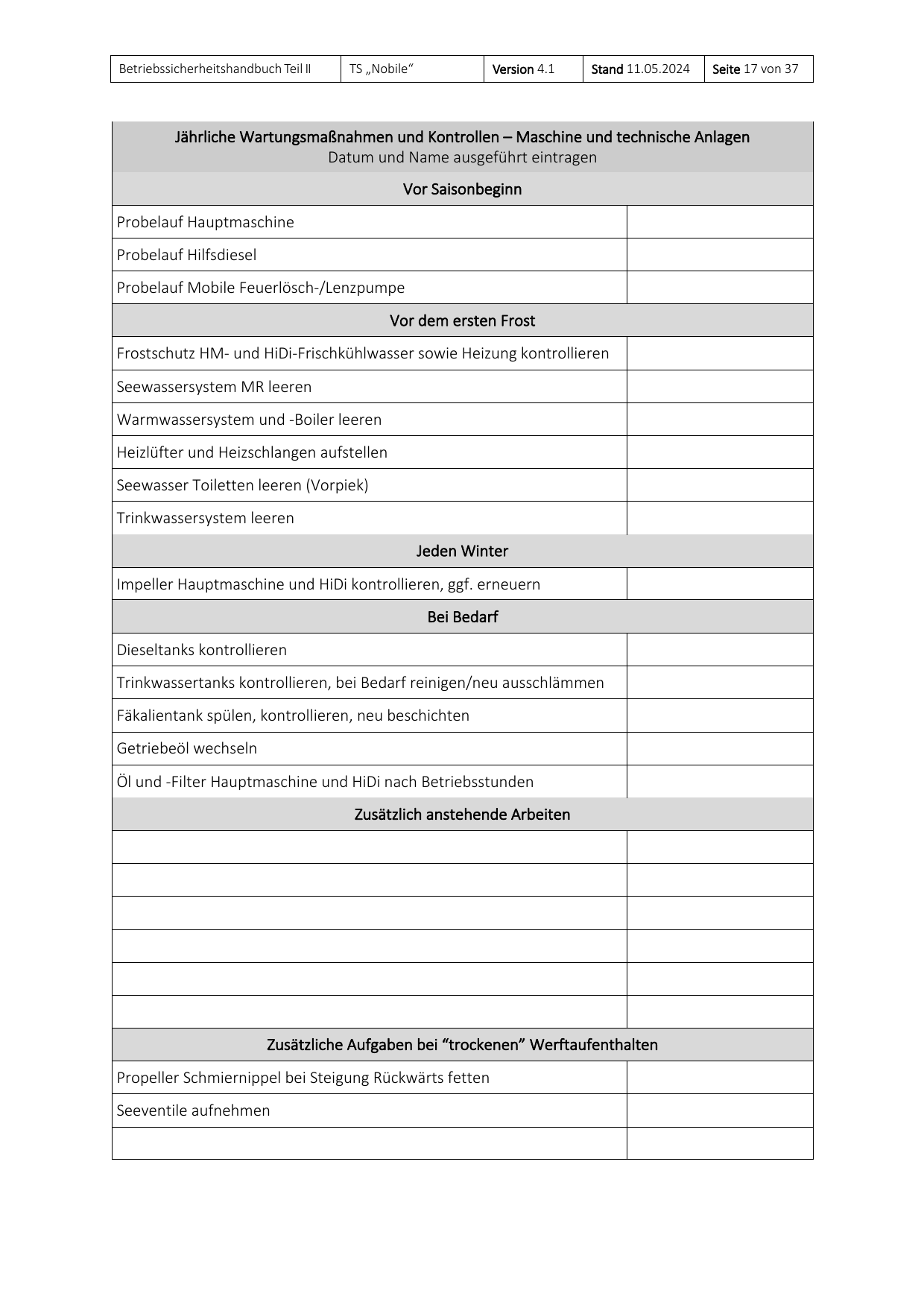 Teil II des Betriebssicherheitshandbuchs, Seite 17