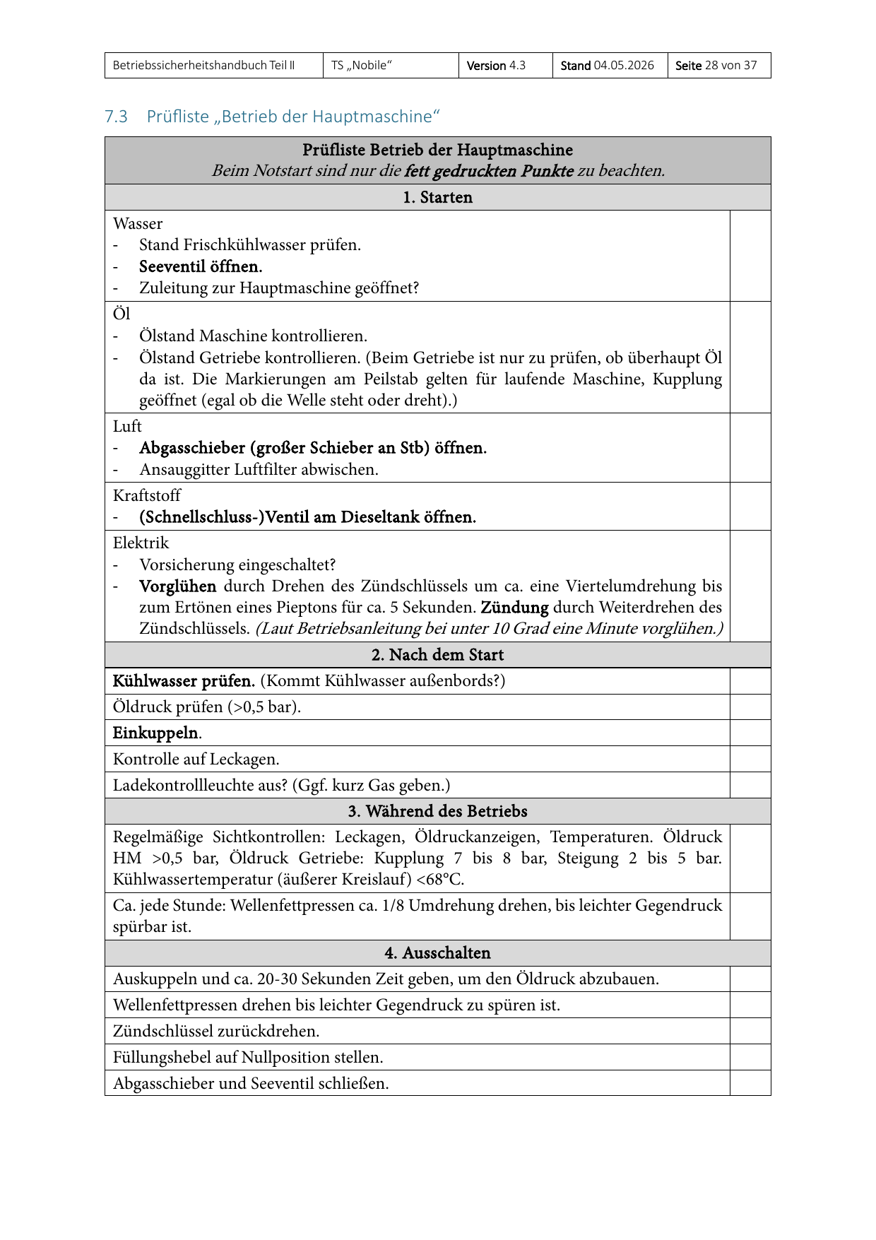 Teil II des Betriebssicherheitshandbuchs, Seite 28