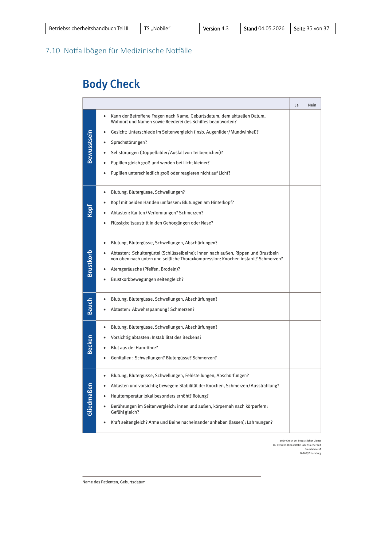 Teil II des Betriebssicherheitshandbuchs, Seite 35
