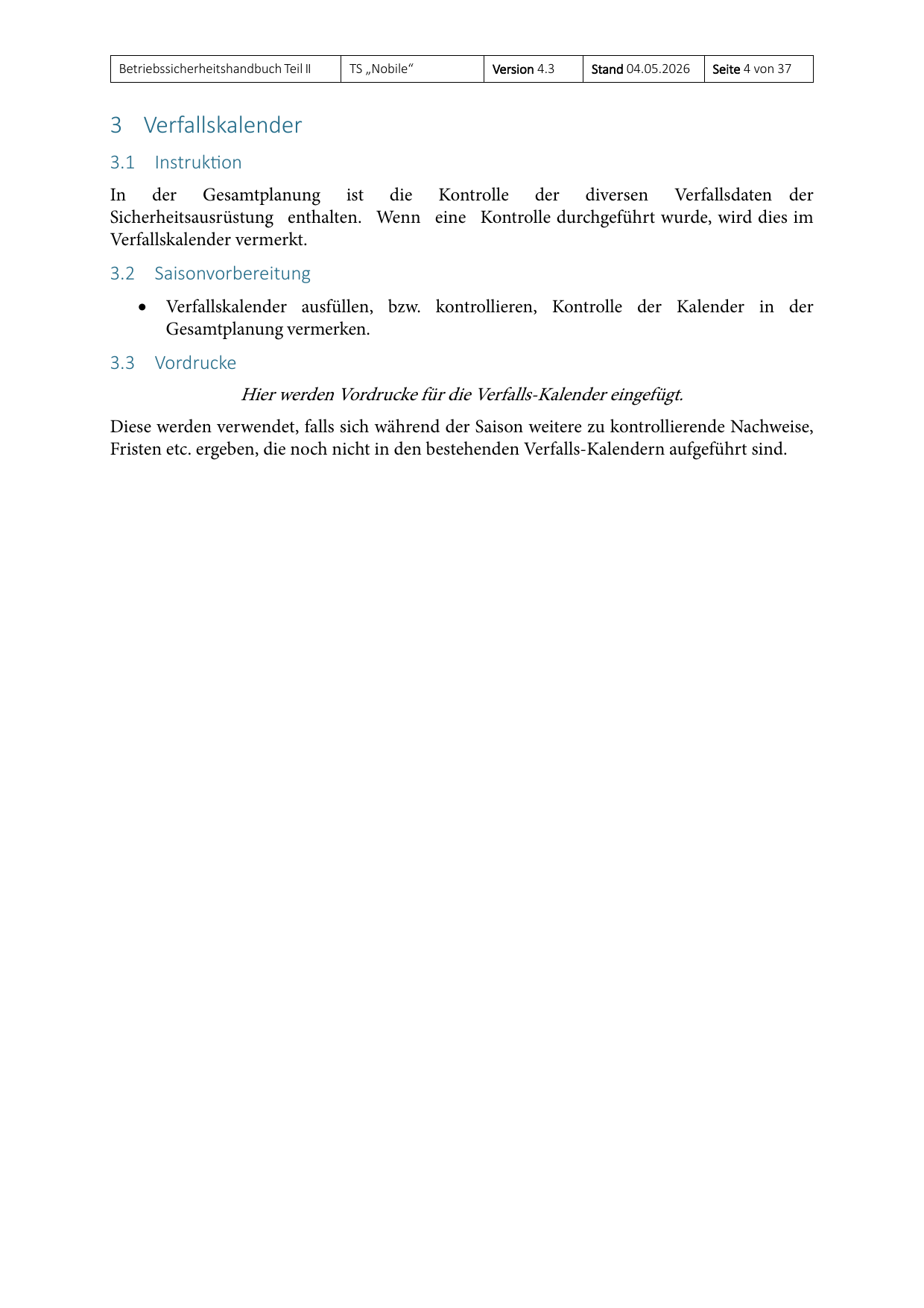 Teil II des Betriebssicherheitshandbuchs, Seite 4