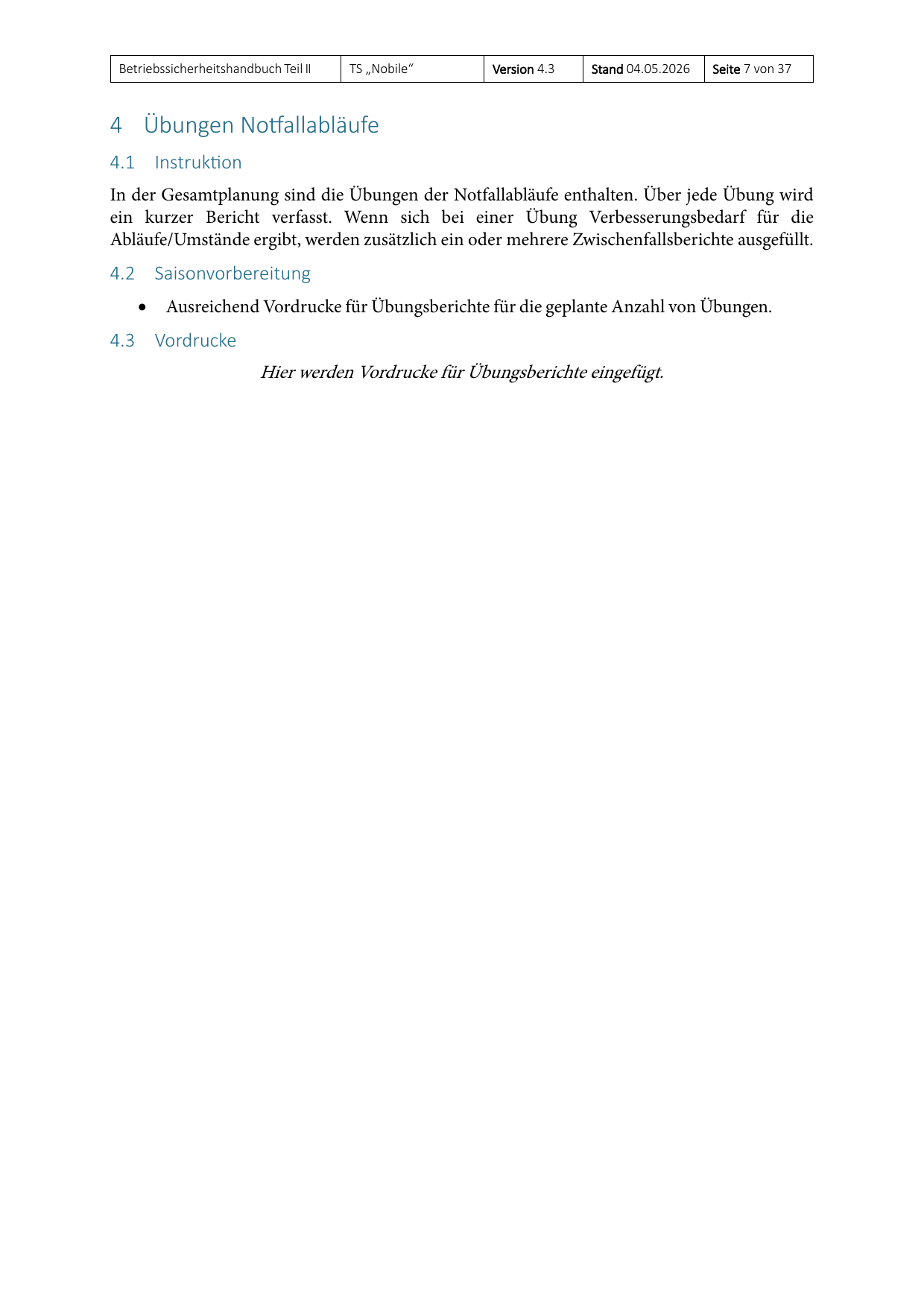 Teil II des Betriebssicherheitshandbuchs, Seite 7